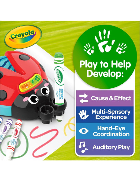 Bicho de Color Musical Crayola con 8 Marcadores y Papel