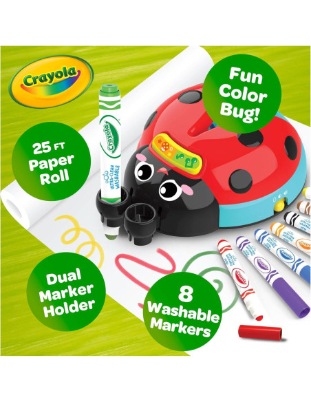 Bicho de Color Musical Crayola con 8 Marcadores y Papel