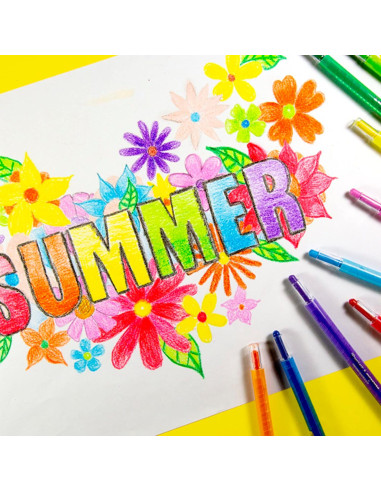 Crayones Twistables BAZIC 24 Colores Asortidos 10,92 cm