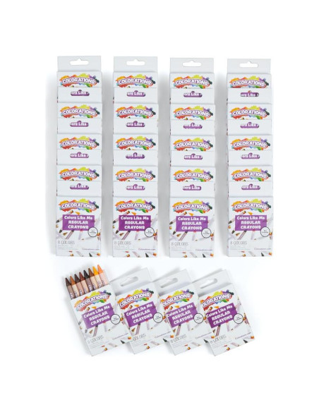 Crayones Coloraciones 24 Paquetes 8 Tonos de Piel