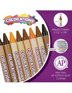 Crayones Coloraciones 24 Paquetes 8 Tonos de Piel 2
