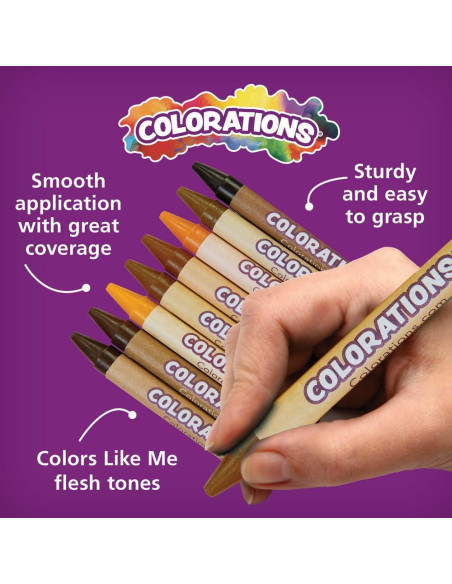 Crayones Coloraciones 24 Paquetes 8 Tonos de Piel