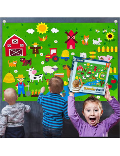 Juego de Juguetes de Granja OKGIUGN 61 Piezas 109.2 cm 2