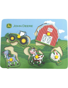 Rompecabezas Educativo John Deere Granja Madera 29.85x22.86cm 2