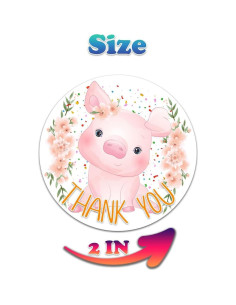 12 Pegatinas Redondas de Animales de Granja PC 5.08 cm 2