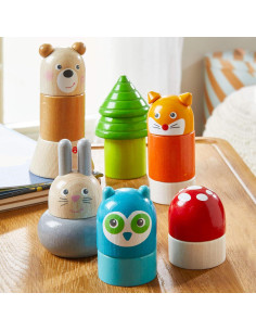 Juguete de Apilamiento HABA Animales del Bosque 15 Piezas 2