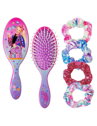 Cepillo para el Cabello LUV HER Jojo Siwa + 4 Scrunchies