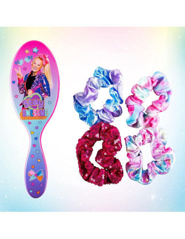 Cepillo para el Cabello LUV HER Jojo Siwa + 4 Scrunchies