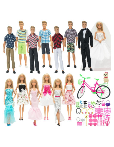 SOTOGO 73 Piezas Ropa y Accesorios para Muñecas 30 cm