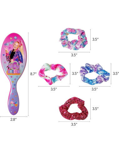 Cepillo para el Cabello LUV HER Jojo Siwa + 4 Scrunchies