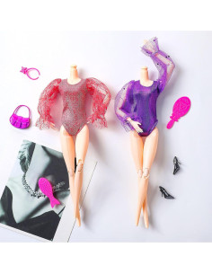 Bencailor 6 Pcs Ropa de Muñeca 30 cm Traje de Verano y Baño 2