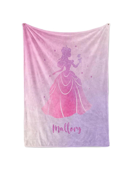 Manta Personalizada Princesa - Fleece 127 x 152 cm Rosa