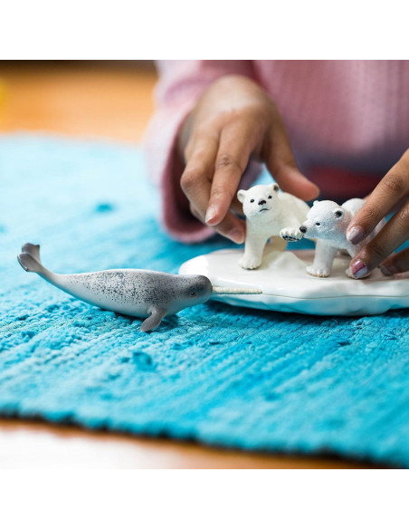 Schleich Parque Polar 4 Piezas Oso Polar y Narval
