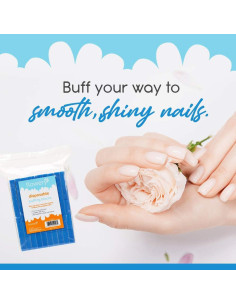 Bloques de Pulido Desechables Flowery Azul 180 Grano - 100 Pcs 2