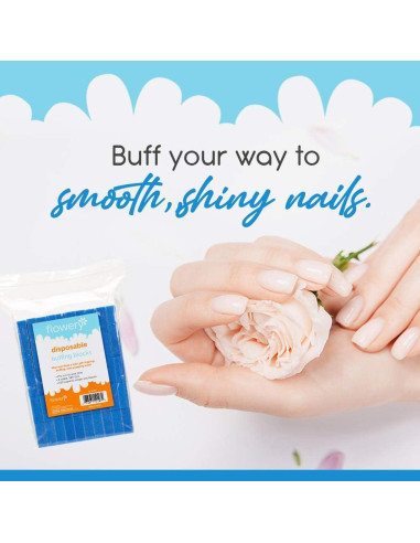 Bloques de Pulido Desechables Flowery Azul 180 Grano - 100 Pcs