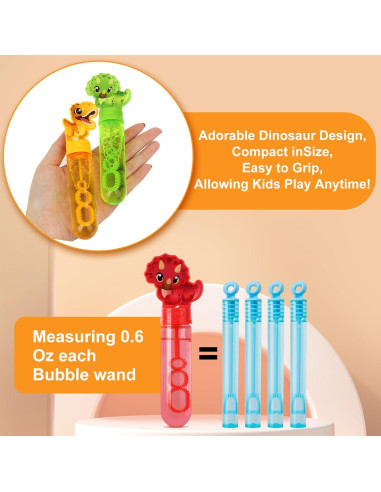 Varitas de Burbujas Roberly Dinosaurios 24 Pcs para Niños