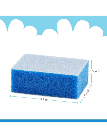 Bloques de Pulido Desechables Flowery Azul 180 Grano - 100 Pcs