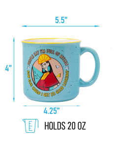 Taza Cerámica Silver Buffalo Kuzco 590 ml Diseño Divertido 2