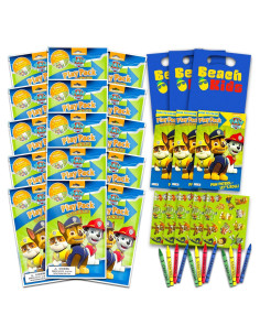 Set de 15 Paquetes de Juego Paw Patrol con Libros y Crayones