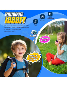 Walkie Talkies Mini Robots Comedyfun 2 Paquete Azul Rosa 2