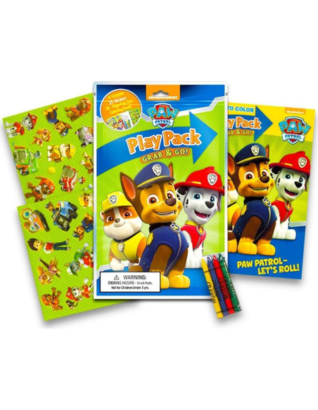 Set de 15 Paquetes de Juego Paw Patrol con Libros y Crayones