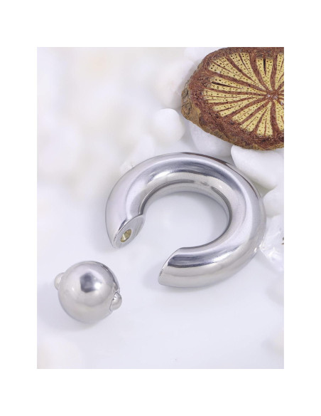 Anillos de Septum Yaalozei 4G Acero Quirúrgico 19mm Plata