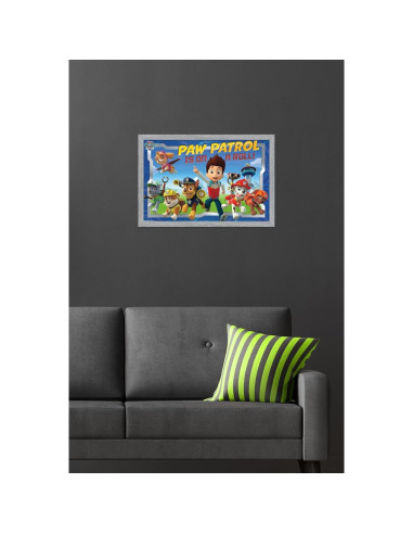 Póster enmarcado Nickelodeon Paw Patrol 57x37 cm gris