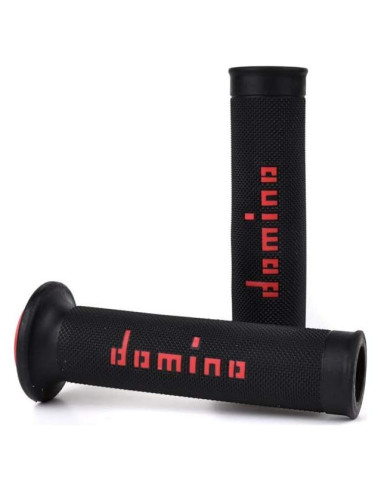 Perillas de Agarre MotoGP Domino 1295346 Negro/Rojo - Juego de 2