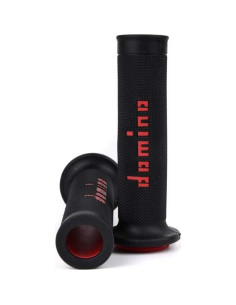 Perillas de Agarre MotoGP Domino 1295346 Negro/Rojo - Juego de 2 2