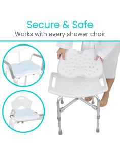 Cojín para Asiento de Ducha Vive - Antideslizante y Impermeable 2
