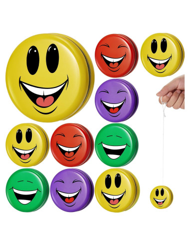 Paquete de 20 Yo Yos Caras Sonrientes Sotiff - Juguetes de Colores