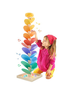 Juego de Canicas de Madera RECEKA Árbol Musical 49 Piezas