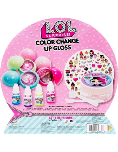 L.O.L. Surprise! Kit Brillo Labial Cambio Color 5 Sabores