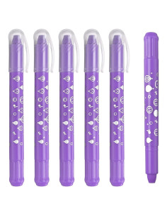 Crayones Acuarelables PATIKIL 6Pcs Color Púrpura Claro