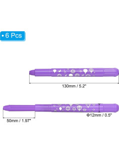 Crayones Acuarelables PATIKIL 6Pcs Color Púrpura Claro 2