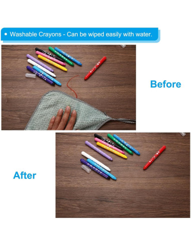 Crayones Acuarelables PATIKIL 6Pcs Color Púrpura Claro