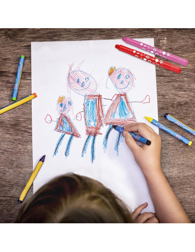 Crayones Acuarelables PATIKIL 6Pcs Color Púrpura Claro