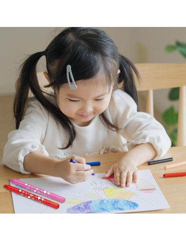 Crayones Acuarelables PATIKIL 6Pcs Color Púrpura Claro