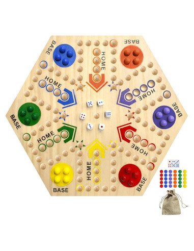 Juego de Mesa Aggravation Yuffiey Doble Lado 60 cm 24 Canicas