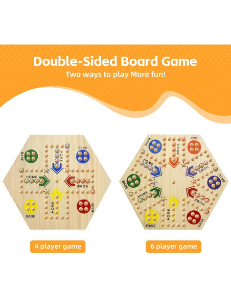 Juego de Mesa Aggravation Yuffiey Doble Lado 60 cm 24 Canicas