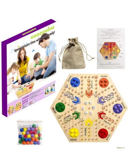 Juego de Mesa Aggravation Yuffiey Doble Lado 60 cm 24 Canicas