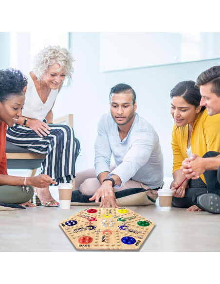 Juego de Mesa Aggravation Yuffiey Doble Lado 60 cm 24 Canicas