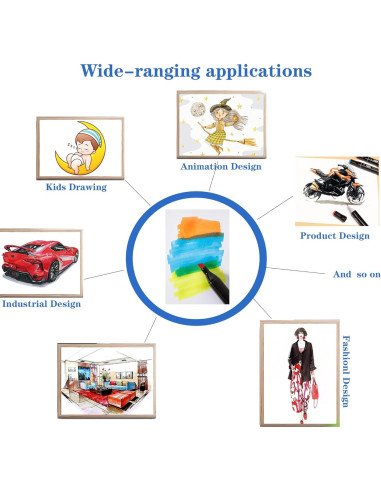 Juego de Marcadores de Alcohol Alcohu 120P Punta Doble Colores