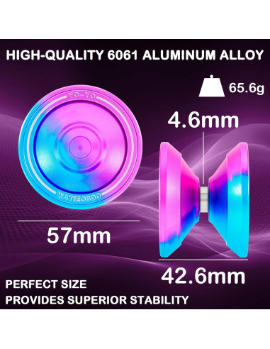 Yoyo WATIEOBOO M18 Profesional Doble Función Azul Rosa