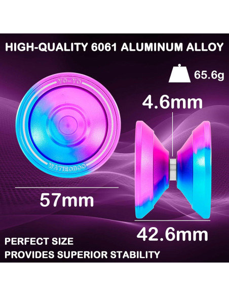 Yoyo WATIEOBOO M18 Profesional Doble Función Azul Rosa