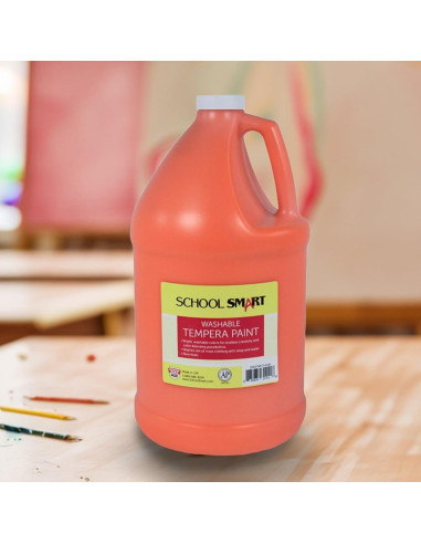Pintura Tempera Lavable School Smart Naranja 3.78 L