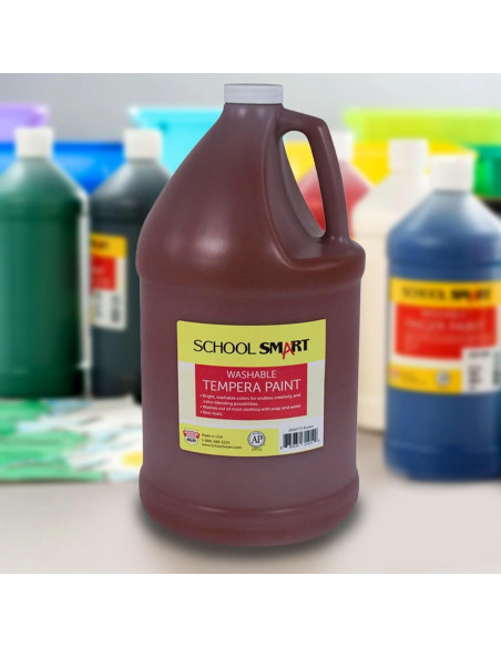 Pintura Tempera Lavable School Smart Marrón 3.78L