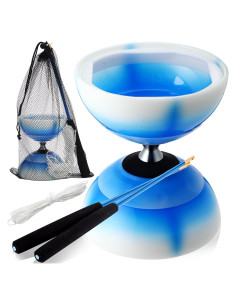 Juego de Diabolo Chino Simgoing LED Azul Fuego Completo