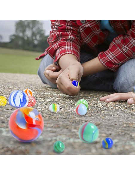 Canicas de Vidrio Shindel 125PCS para Niños - Variados Tamaños