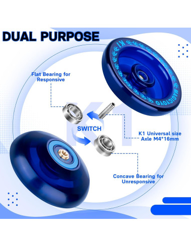 Paquete de 2 Yoyos MAGICYOYO K1 y V10 para Principiantes